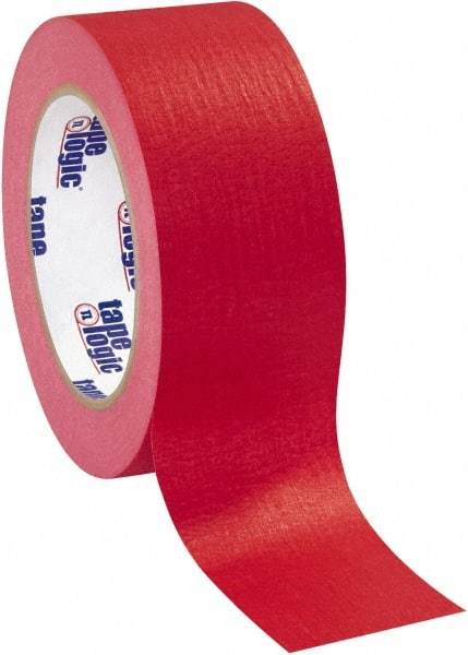 Tape Logic - 2" Wide x 60 Yd Long Red Crepe Paper Masking Tape - 4.9 mil Thick - Best Tool & Supply