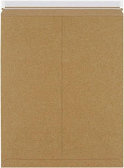 Made in USA - 13-1/2" Long x 9-1/2" Wide Peel-Off Self-Seal Flat Mailer - Kraft - Best Tool & Supply