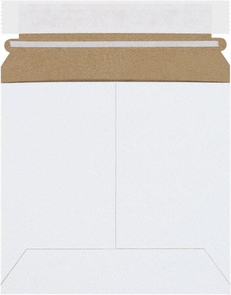 Made in USA - 6" Long x 6-3/8" Wide Peel-Off Self-Seal Flat Mailer - White - Best Tool & Supply