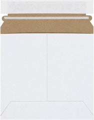 Made in USA - 6" Long x 6-3/8" Wide Peel-Off Self-Seal Flat Mailer - White - Best Tool & Supply