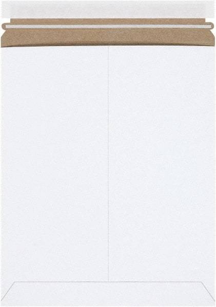 Made in USA - 13-1/2" Long x 11" Wide Peel-Off Self-Seal Flat Mailer - White - Best Tool & Supply