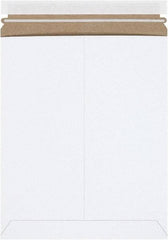 Made in USA - 13-1/2" Long x 11" Wide Peel-Off Self-Seal Flat Mailer - White - Best Tool & Supply