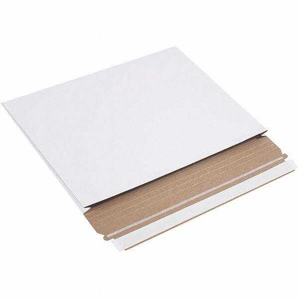 Made in USA - 9-1/2" Long x 12-1/2" Wide Peel-Off Self-Seal Flat Mailer - White - Best Tool & Supply