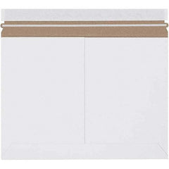 Made in USA - 9-3/4" Long x 12-1/4" Wide Peel-Off Self-Seal Flat Mailer - White - Best Tool & Supply