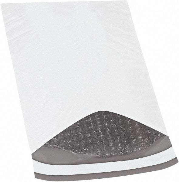 Made in USA - 12" Long x 7-1/4" Wide Peel-Off Self-Seal Padded Mailer - White - Best Tool & Supply