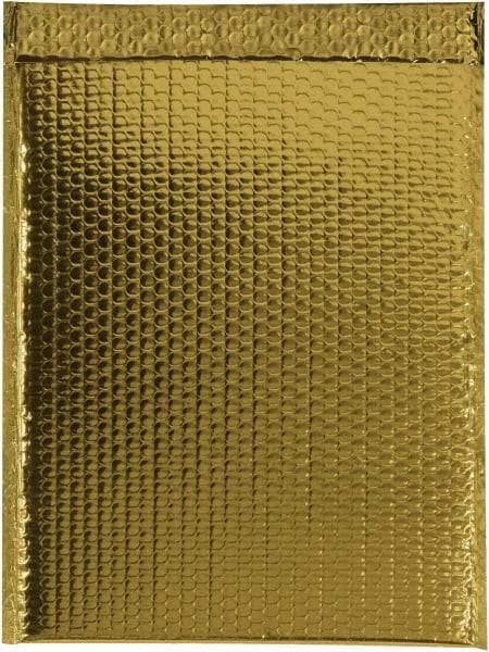 Made in USA - 17-1/2" Long x 13" Wide Peel-Off Self-Seal Bubble Mailer - Gold - Best Tool & Supply