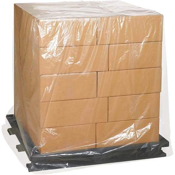 Made in USA - 48" Long x 51" Wide x 75" High Pallet Cover - Clear, Case, 100 Piece - Best Tool & Supply