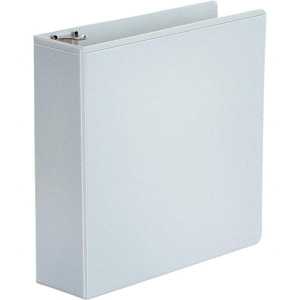 UNIVERSAL - 460 Sheet Capacity, 8-1/2 x 11", View Ring Binder - Polypropylene, White - Best Tool & Supply