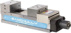 Samchully - 160mm Jaw Width, 300mm Jaw Opening Capacity, Horizontal Stationary Machine Vise - Manual Operation, 1 Station, 595mm Long x 58.4mm Deep, 60mm Jaw Height, Alloy Steel - Best Tool & Supply