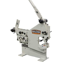 Baileigh - 6-1/4" Throat Depth, 16 Ton Punch Pressure, 5/16" Punch Capacity Ironworker - 39" Wide x 26" High x 16" Deep - Best Tool & Supply