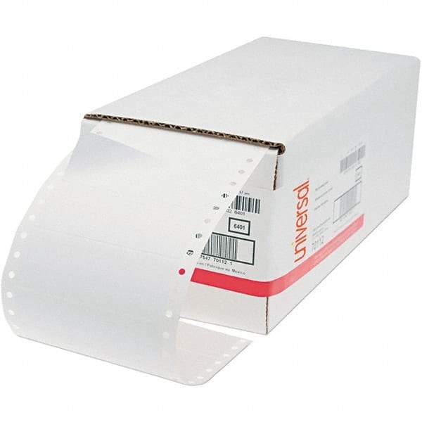 UNIVERSAL - 6" Long, White Paper Shipping Label - For Dot Matrix Printers - Best Tool & Supply