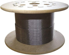 Loos & Co. - 3/16" x 1/8" Diam, Steel Wire Rope - 1,760 Lb Breaking Strength, 7 x 19, Vinyl Coating - Best Tool & Supply