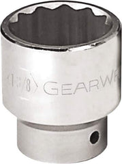 GearWrench - 1-5/8", 3/4" Drive, Standard Hand Socket - 12 Points, 2-1/2" OAL, Alloy Steel, Chrome Finish - Best Tool & Supply