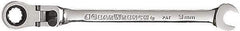 GearWrench - 9mm 12 Point Flexhead Combination Wrench - 6-1/4" OAL, Steel, Full Polish Finish - Best Tool & Supply