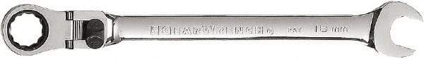 GearWrench - 17mm 12 Point Flexhead Combination Wrench - 10" OAL, Steel, Full Polish Finish - Best Tool & Supply