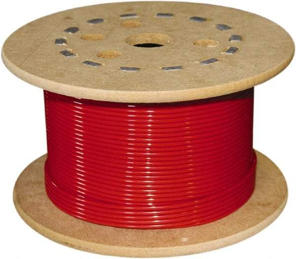 Loos & Co. - 3/16" x 1/8" Diam, Galvanized Steel Wire Rope - 2,000 Lb Breaking Strength, 7 x 19, Vinyl Coating - Best Tool & Supply