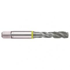 M3x0.50 6H 3-Flute Cobalt Yellow Ring Semi-Bottoming 40 degree Spiral Flute Tap-MolyGlide - Best Tool & Supply