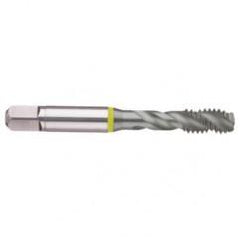 5/8-11 2B 3-Flute Cobalt Yellow Ring Semi-Bottoming 40 degree Spiral Flute Tap-MolyGlide - Best Tool & Supply