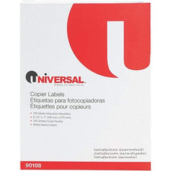 UNIVERSAL - 11" Long, White Paper Shipping Label - For Copiers - Best Tool & Supply