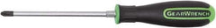 GearWrench - #2, 8-11/16" OAL, Standard Phillips Screwdriver - 4" Blade Length, Round Shank, Acetate with Rubber Grip Handle - Best Tool & Supply