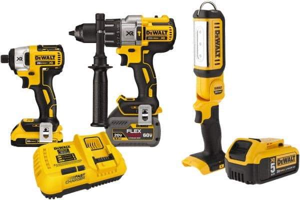 DeWALT - 20 Volt Cordless Tool Combination Kit - Includes Brushless Compact Hammer Drill & Impact Driver, Lithium-Ion Battery Included - Best Tool & Supply