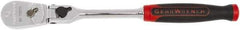 GearWrench - 1/4" Drive Pear Head Ratchet - Full Polish Chrome Finish, 8" OAL, 84 Gear Teeth, Locking Flex Head - Best Tool & Supply