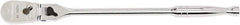 GearWrench - 1/2" Drive Pear Head Ratchet - Full Polish Chrome Finish, 17" OAL, 84 Gear Teeth, Full Polished Handle, Locking Flex Head - Best Tool & Supply