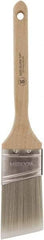 Wooster Brush - 2" Oval/Angle Polyester Angular Brush - 2-11/16" Bristle Length, 6-3/8" Wood Fluted Handle - Best Tool & Supply