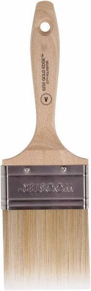 Wooster Brush - 3" Flat Polyester Varnish Brush - 2-15/16" Bristle Length, 5-9/16" Wood Beavertail Handle - Best Tool & Supply