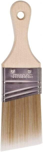 Wooster Brush - 2" Angled Polyester Angular Brush - 2-11/16" Bristle Length, 2-7/8" Wood Fluted Handle - Best Tool & Supply