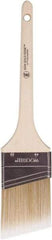 Wooster Brush - 2-1/2" Angled Polyester Angular Brush - 2-11/16" Bristle Length, 6-1/2" Wood Fluted Handle - Best Tool & Supply