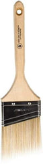 Wooster Brush - 3" Angled Polyester Angular Brush - 2-15/16" Bristle Length, 6-13/16" Wood Fluted Handle - Best Tool & Supply