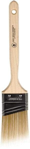 Wooster Brush - 2" Angled Polyester Angular Brush - 2-11/16" Bristle Length, 6-9/16" Wood Fluted Handle - Best Tool & Supply