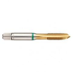 M12x1.0 6H 4-Flute Cobalt Green Ring Spiral Point Plug Tap-TiN - Best Tool & Supply