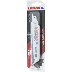 Lenox - 6" Long x 1" Thick, Bi-Metal Reciprocating Saw Blade - Tapered Profile, 8 TPI, Toothed Edge, Tang Shank - Best Tool & Supply