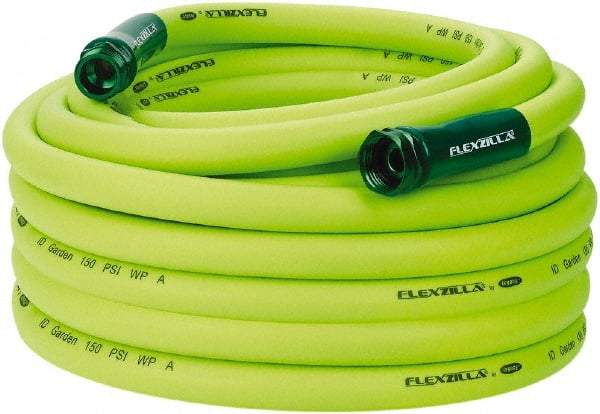 Legacy - 75' Long Garden Hose - 3/4" Diam, 3/4" GHT, Hybrid Polymer, 150 psi, All Season, Green - Best Tool & Supply