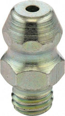 Umeta - Straight Head Angle, M6x1.0 UNF-2A Steel Standard Grease Fitting - 1/2" Overall Height - Best Tool & Supply