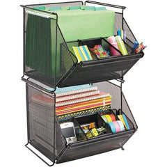 Safco - Black File Boxes-Storage - Steel Mesh - Best Tool & Supply