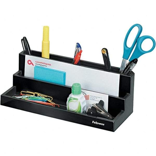 FELLOWES - Black Pearl Desk Top Organizer - Plastic - Best Tool & Supply