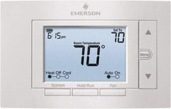 White-Rodgers - 50 to 99°F, 4 Heat, 2 Cool, Digital Nonprogrammable Multi-Stage Thermostat - 20 to 30 Volts, 1.77" Inside Depth x 1.77" Inside Height x 5-1/4" Inside Width, Horizontal Mount - Best Tool & Supply