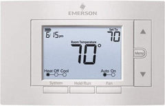 White-Rodgers - 50 to 99°F, 2 Heat, 2 Cool, Digital Programmable Multi-Stage Thermostat - 20 to 30 Volts, 1.77" Inside Depth x 1.77" Inside Height x 5-1/4" Inside Width, Horizontal Mount - Best Tool & Supply