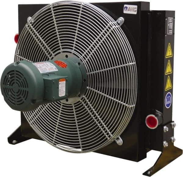 AKG Thermal Systems - SAE #20, 1 Fan Mount, Liquid-To-Air Aluminum Brazed Process Equipment Heat Exchanger - Oil Cooler, Ethylene Glycol/Water Mixture Cooler, 25.89" High x 30.31" Wide x 19.5" Deep, 250°F Max - Best Tool & Supply