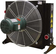 AKG Thermal Systems - SAE #20, 1 Fan Mount, Liquid-To-Air Aluminum Brazed Process Equipment Heat Exchanger - Oil Cooler, Ethylene Glycol/Water Mixture Cooler, 24.03" High x 25.59" Wide x 16.75" Deep, 250°F Max - Best Tool & Supply