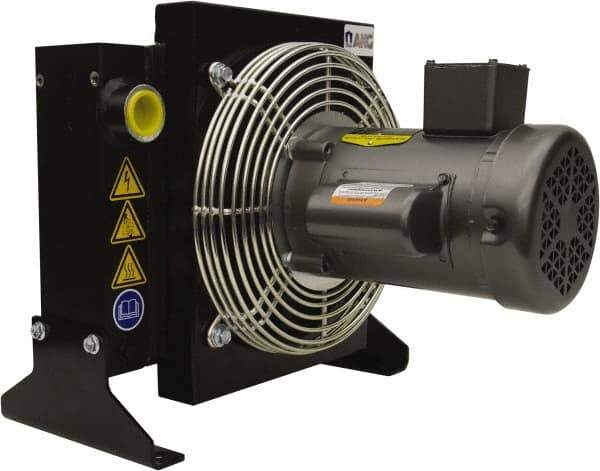 AKG Thermal Systems - SAE #16, 1 Fan Mount, Liquid-To-Air Aluminum Brazed Process Equipment Heat Exchanger - Oil Cooler, Ethylene Glycol/Water Mixture Cooler, 15.91" High x 15.75" Wide x 14.5" Deep, 250°F Max - Best Tool & Supply