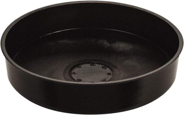 Funnel King - 4-3/8" High x 11-3/4" Diam, Polypropylene, Drum Funnel with Screen - 55 Gal Drum/Pail Capacity - Best Tool & Supply