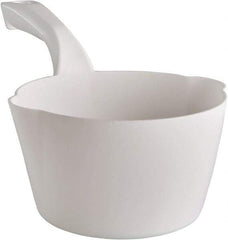 Remco - 32 oz White Polypropylene Round Bottom Scoop - 6.8" Wide x 5.3" Deep Bowl, 5-1/2" Handle Length, 11.6" OAL - Best Tool & Supply