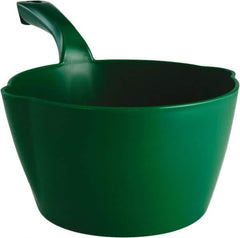 Remco - 64 oz Green Polypropylene Round Bottom Scoop - 8.3" Wide x 4-1/2" Deep Bowl, 5-1/2" Handle Length, 13" OAL - Best Tool & Supply