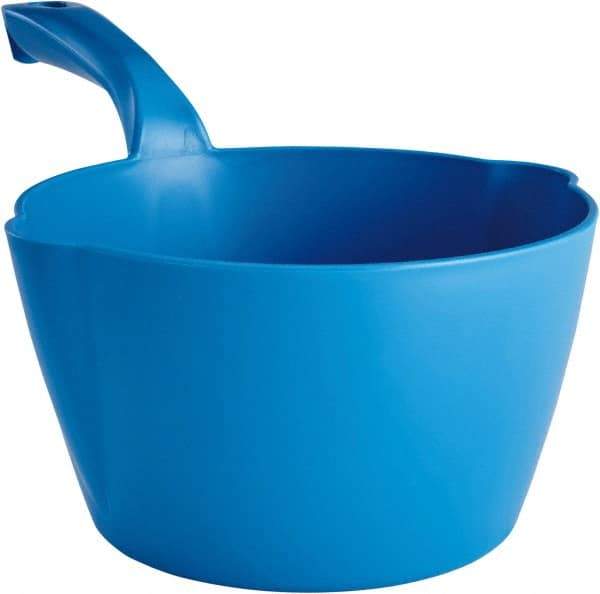 Remco - 64 oz Blue Polypropylene Round Bottom Scoop - 8.3" Wide x 4-1/2" Deep Bowl, 5-1/2" Handle Length, 13" OAL - Best Tool & Supply