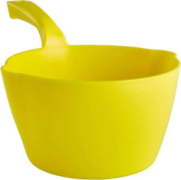 Remco - 64 oz Yellow Polypropylene Round Bottom Scoop - 8.3" Wide x 4-1/2" Deep Bowl, 5-1/2" Handle Length, 13" OAL - Best Tool & Supply