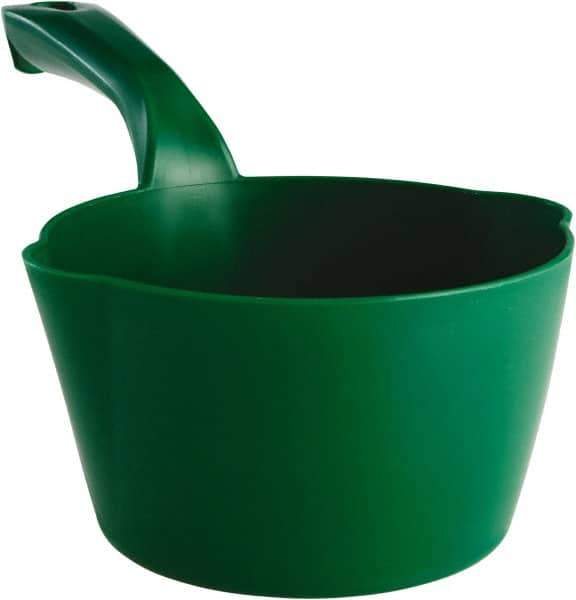 Remco - 32 oz Green Polypropylene Round Bottom Scoop - 6.8" Wide x 5.3" Deep Bowl, 5-1/2" Handle Length, 11.6" OAL - Best Tool & Supply